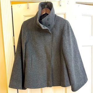 Marc New York SZ 6 grey wool & cashmere short coat with bell sleeves